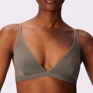 PARADE Dream Mesh Plunge Bralette Ultra-Soft Re:Play in Smokescreen